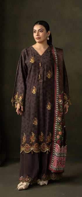 Zellbury | Unstitched 3 Pc Dyed Embroidered Viscose Collection