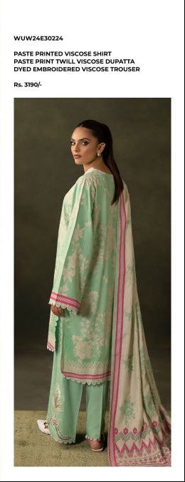 Zellbury | Unstitch 3 Pc Paste Printed Viscose Collection
