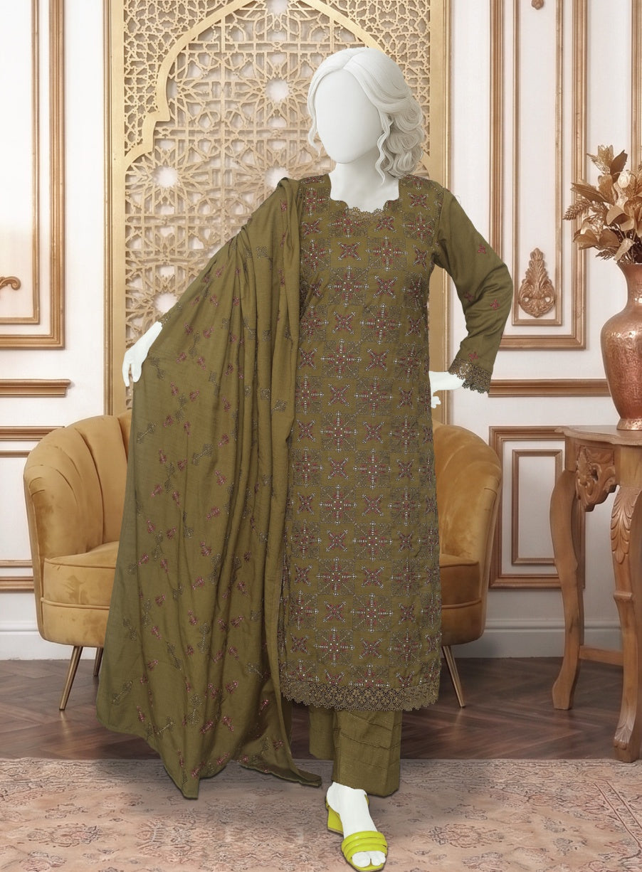 Al Boutique Centre Olive Green front pose