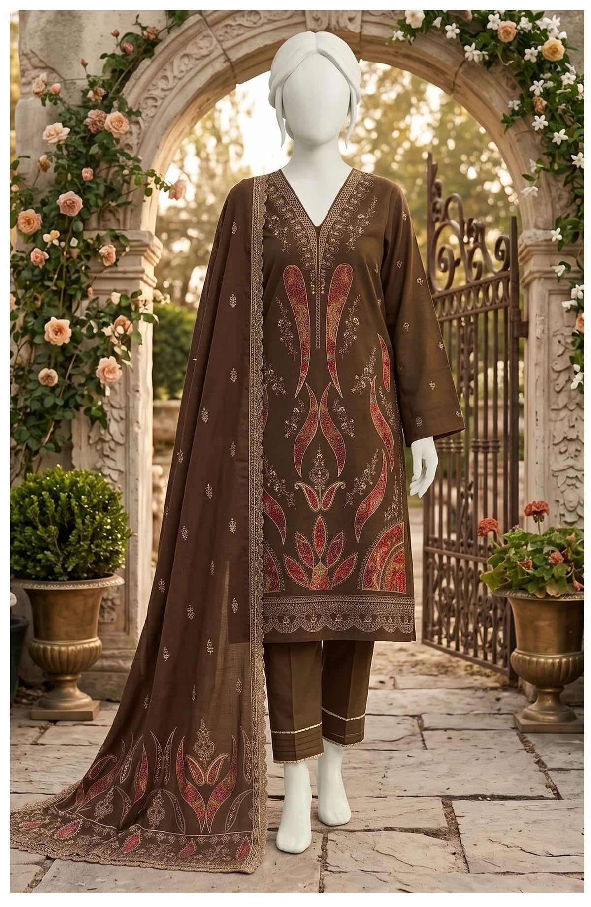 ABC Kajal brown full-length outfit