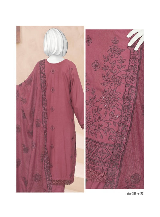 ABC Mishi embroidered Marina suit in Dusty Rose — additional details
