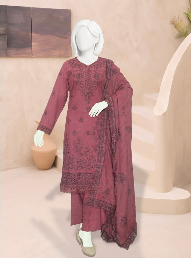 ABC Mishi embroidered Marina suit in Dusty Rose — full outfit view
