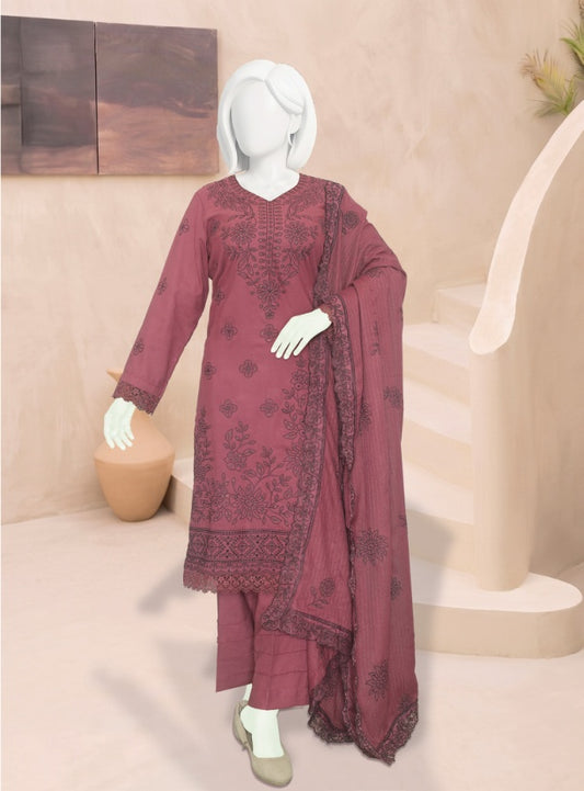 ABC Mishi embroidered Marina suit in Dusty Rose — full outfit view