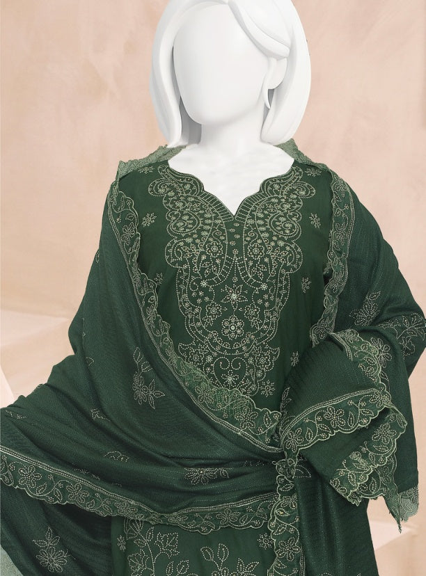 ABC Mishi embroidered Marina suit in Green — additional details