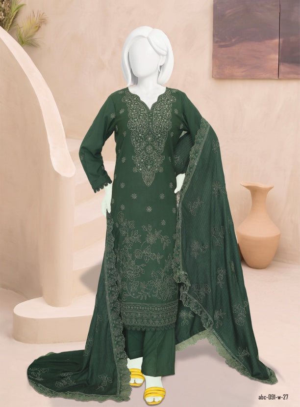 ABC Mishi embroidered Marina suit in Green — full outfit view