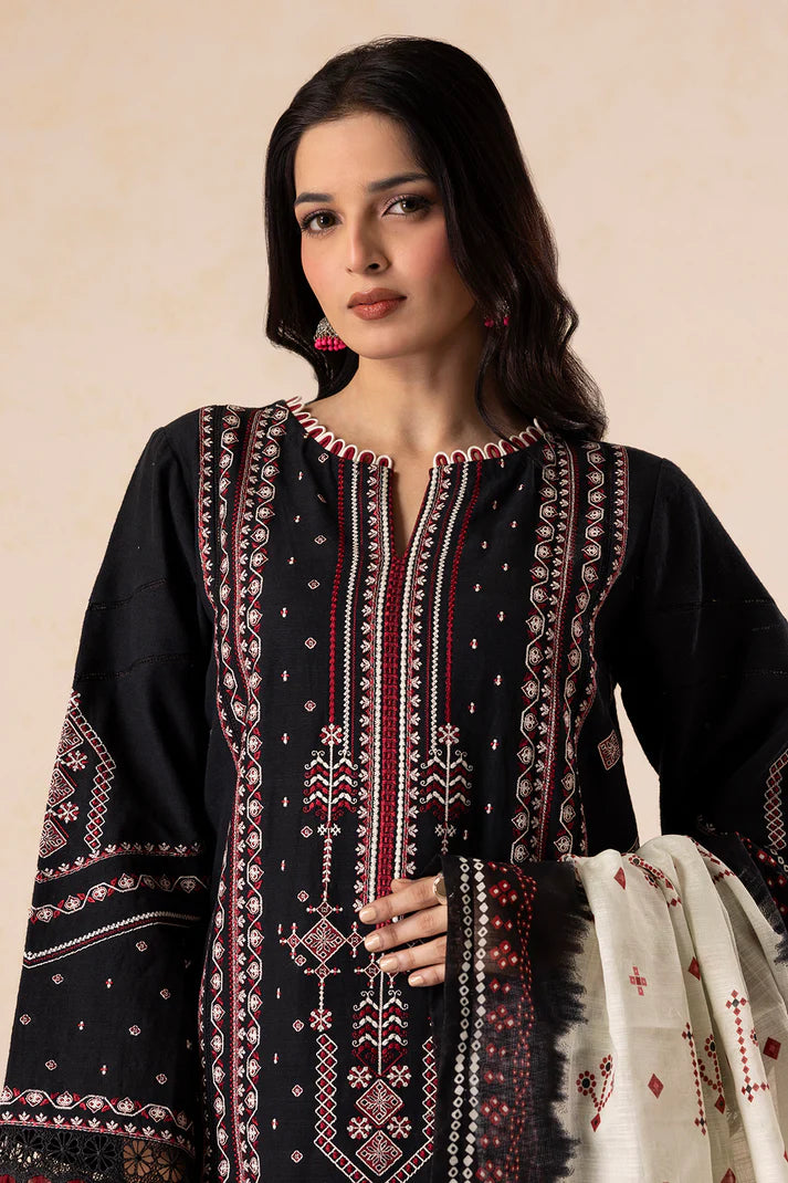 Zellbury | Unstitched 3 Pc Digital Printed Embroidered Khaddar