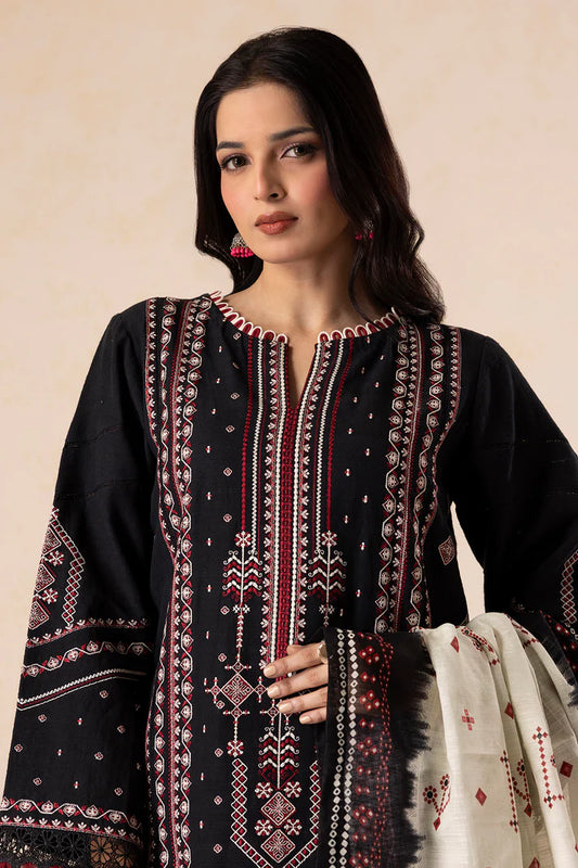 Zellbury | Unstitched 3 Pc Digital Printed Embroidered Khaddar