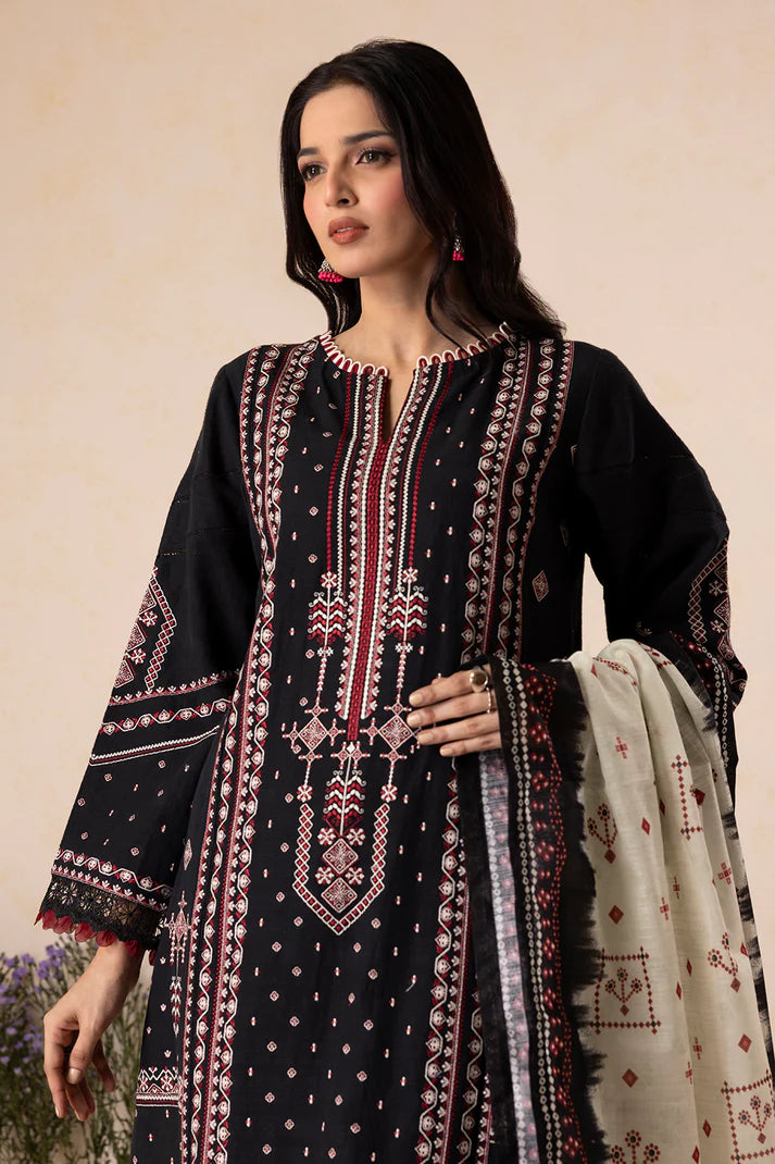 Zellbury | Unstitched 3 Pc Digital Printed Embroidered Khaddar