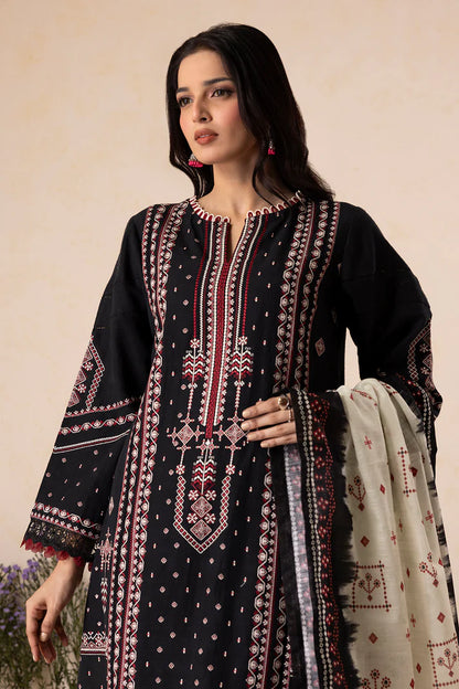 Zellbury | Unstitched 3 Pc Digital Printed Embroidered Khaddar