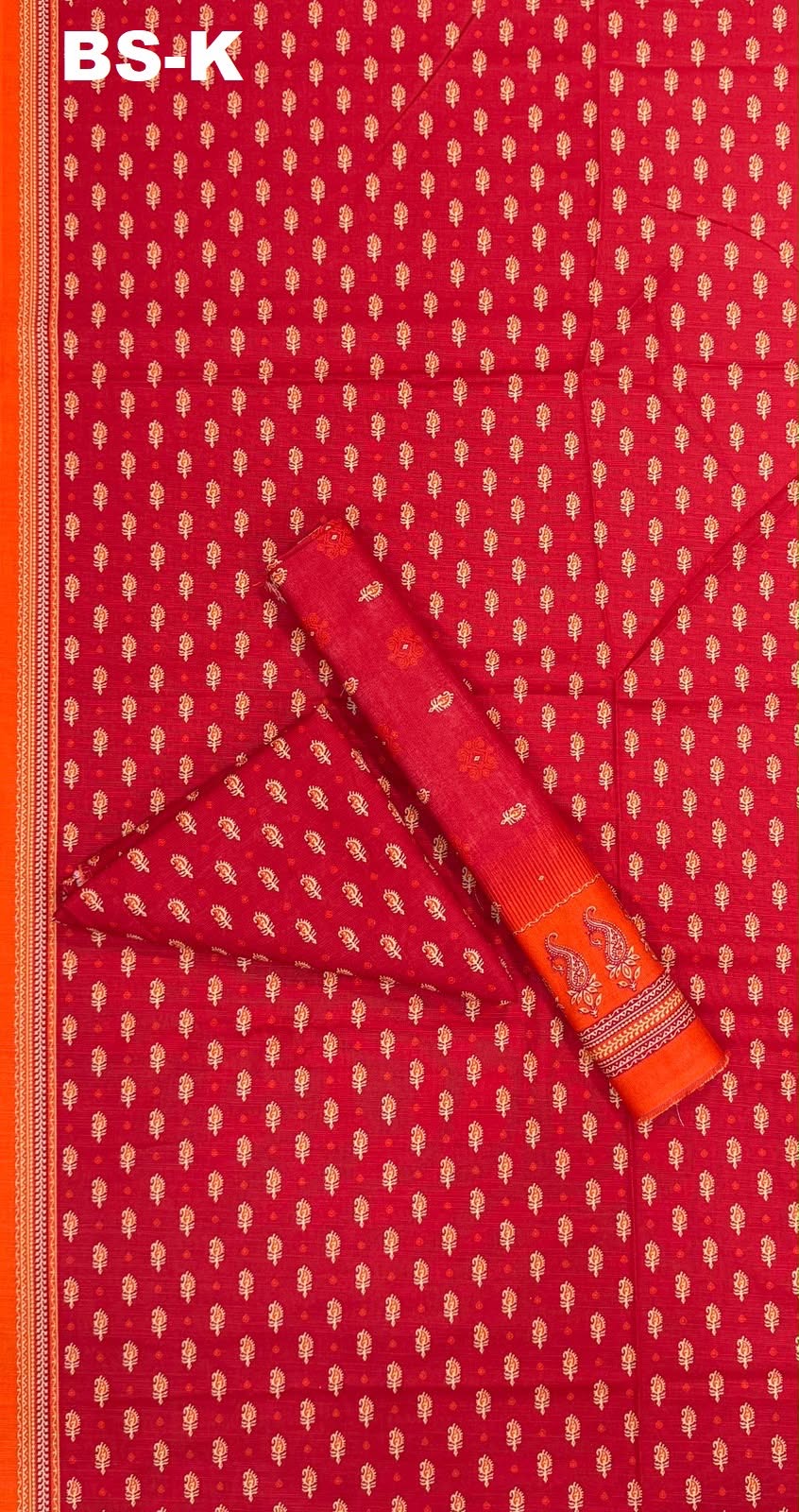 Red Bin Saeed Unstitched 3Pc Printed Khaddar
