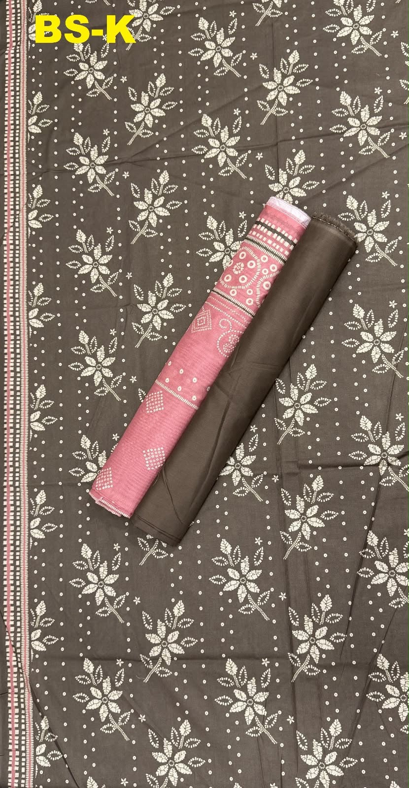 Charcoal Grey - BIN SAEED Unstitched 3Pc Printed Khaddar