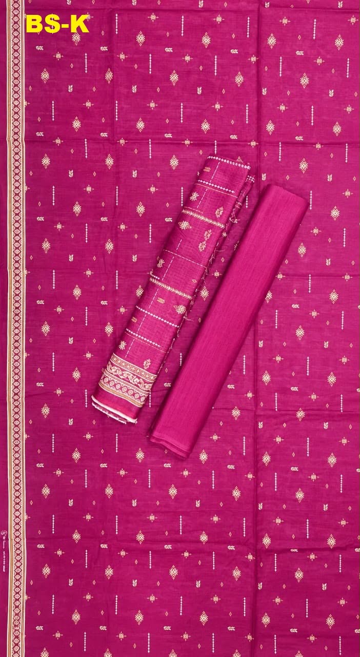 Bin Saeed unstitched Khaddar suit in magenta