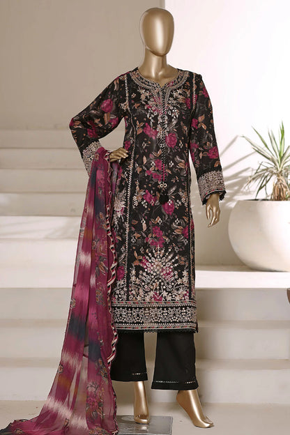 Sada Bahar | Stitch 3 PC Signature Festive Embroidered Lawn with Printed Chiffon Dupatta