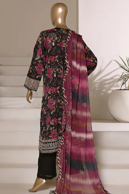 Sada Bahar | Stitch 3 PC Signature Festive Embroidered Lawn with Printed Chiffon Dupatta