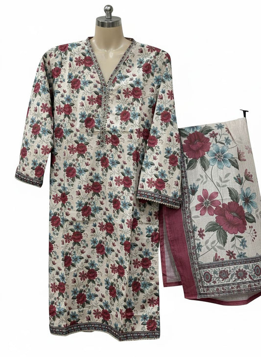 Bin Saeed | Stitched 3pc Printed Cotton Collection