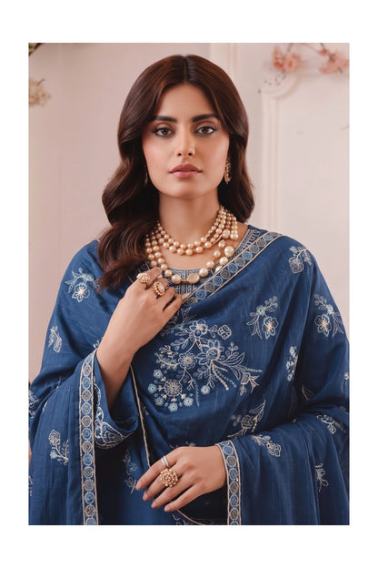 HAMNA Blue complete dress model view