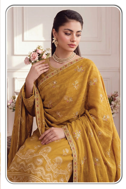 HAMNA Mustard complete dress model view