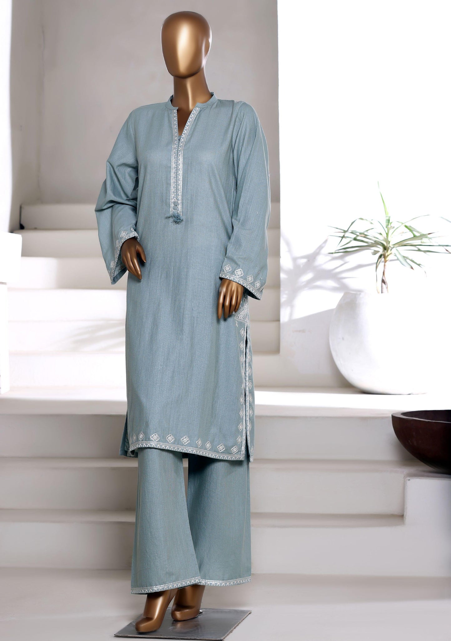 Sada Bahar | Stitched 2 Pc Embroidered Textured Cotton Winter Collection