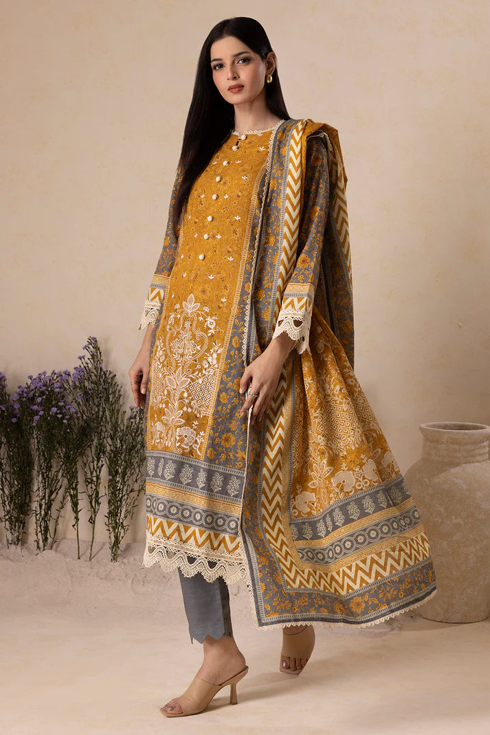 Zellbury | Unstitch 3 Pc Printed Embroidered Khaddar collection