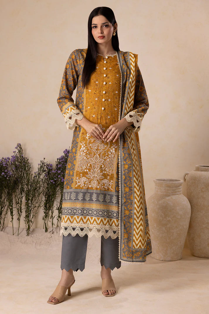 Zellbury | Unstitch 3 Pc Printed Embroidered Khaddar collection