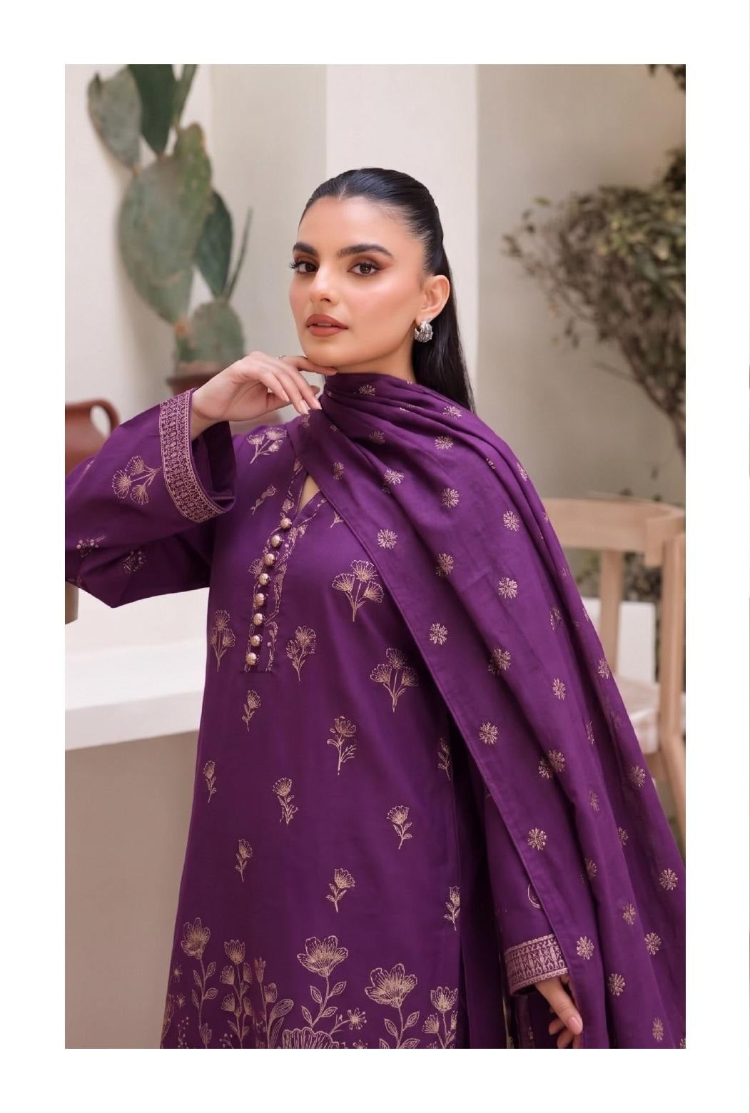 JANAN V-2796 Purple full dress model