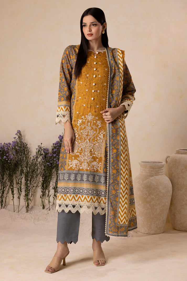 Zellbury | Unstitch 3 Pc Printed Embroidered Khaddar collection
