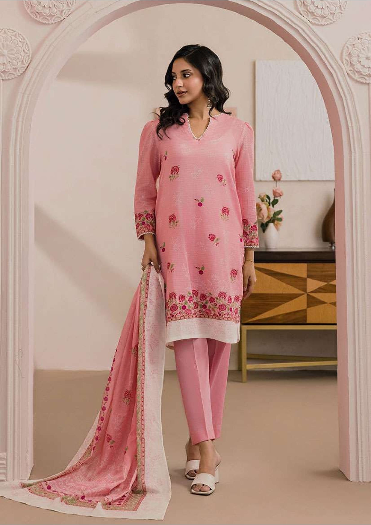 Zellbury | Unstitch 3 Pc Digital Printed Dobby Lawn Collection