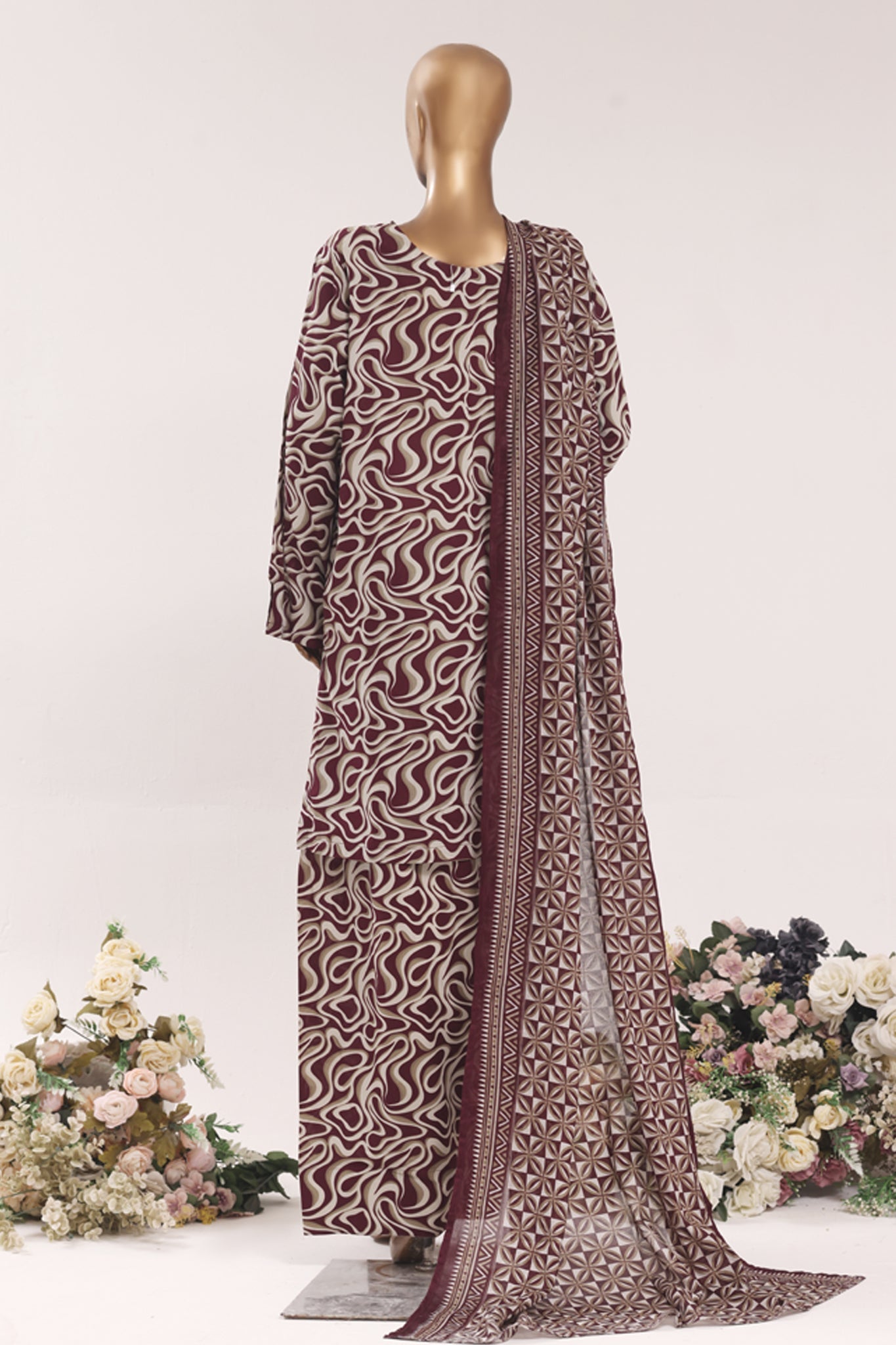 BIN SAEED 3 Piece Printed Farshi Lawn Collection – Premium Summer Lawn Suit for Women | Barerah Fabrics