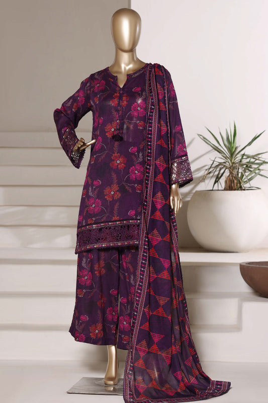 Malika by Sada Bahar | Stitch 3 Pc Embroidered Lawn with Shalwar Collection