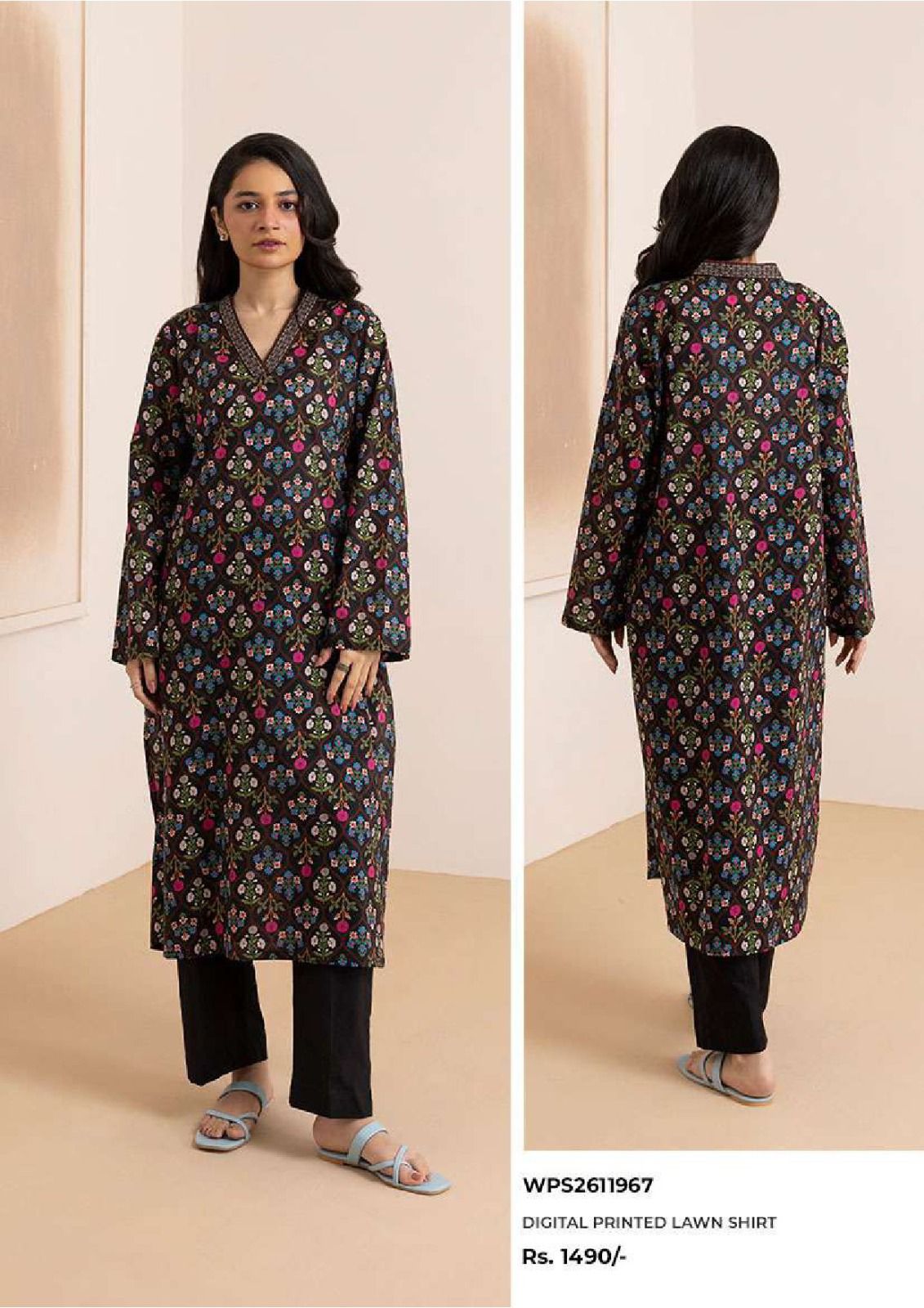 Zellbury | Stitch 1 Pc Printed Lawn Shirt