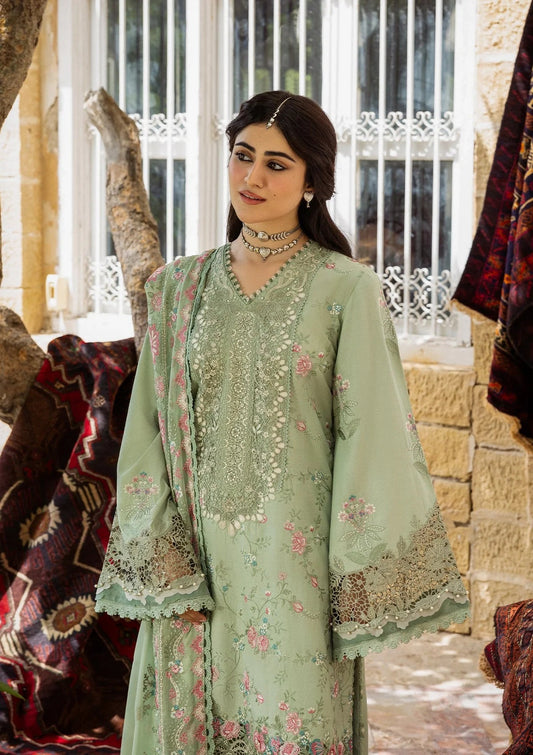 KAHF Unstitched 3-Piece Embroidered Premium Lawn Collection.
