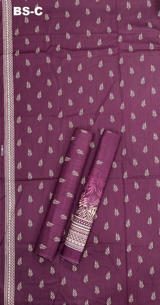BIN SAEED Unstitched 3 Piece Printed Cotton Collection