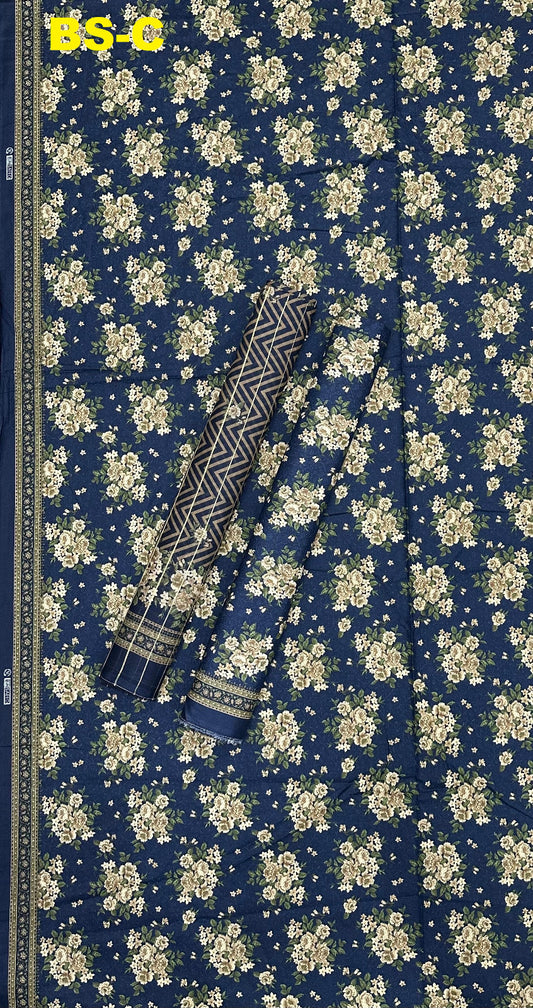 BIN SAEED Unstitched 3 Piece Printed Cotton Collection