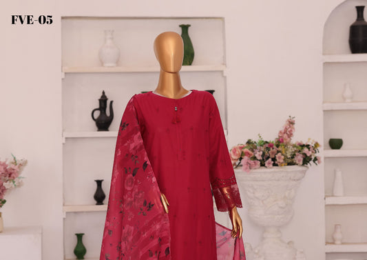 HZ By Floral Vibes Appliquekari | Unstitched 3Pc Embroidered Lawn Collection