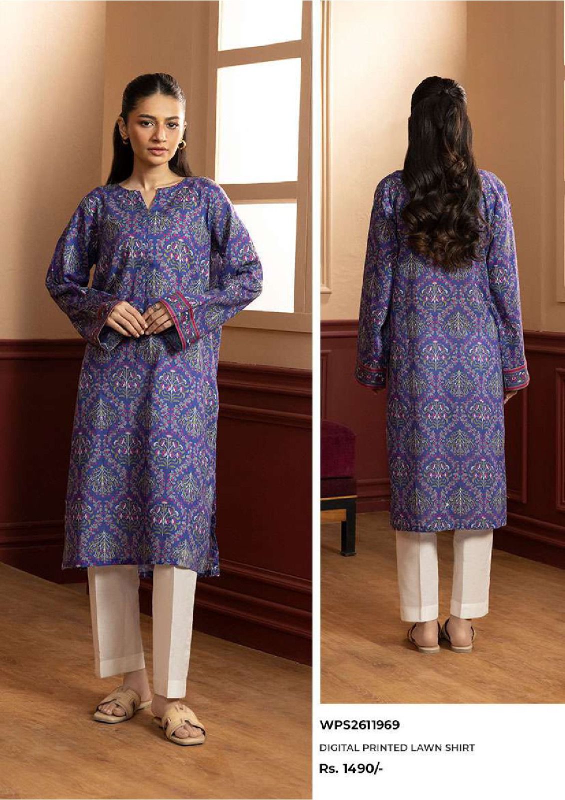 Zellbury | Stitch 1 Pc Printed Lawn Shirt