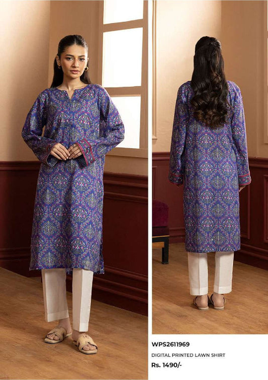 Zellbury | Stitch 1 Pc Printed Lawn Shirt