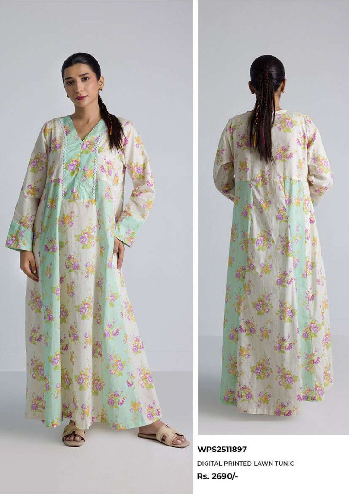 Zellbury | Stitch 1 Pc Digital Printed Lawn Tunic Shirt