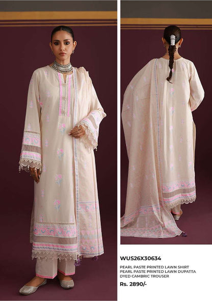 Zellbury | Unstitch 3 Pc Pearl Paste Printed Lawn Collection