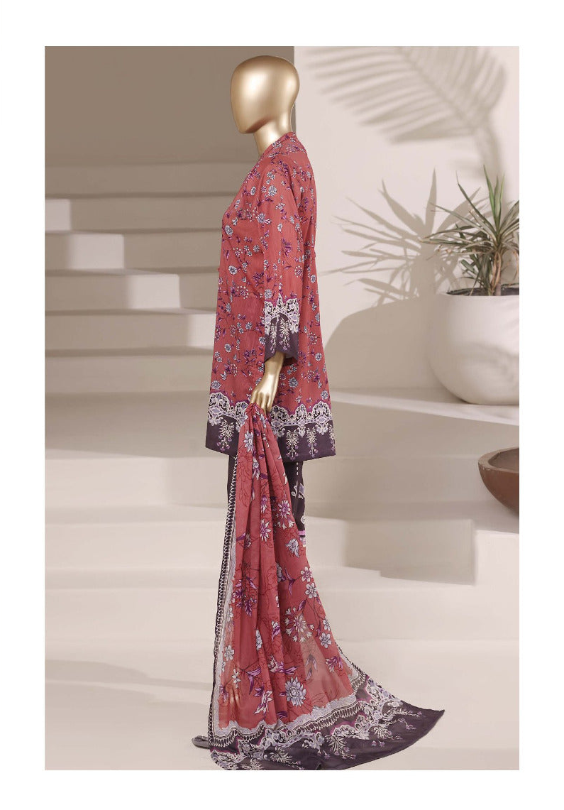 Sada Bahar | Stitch 3 Pc printed Lawn With Plazo