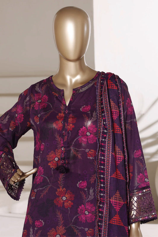 Malika by Sada Bahar | Stitch 3 Pc Embroidered Lawn with Shalwar Collection