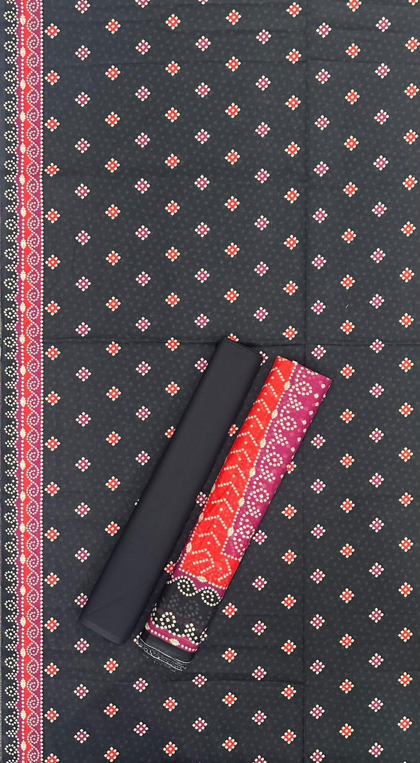 BIN SAEED Unstitched 3 Piece Printed Cotton Collection