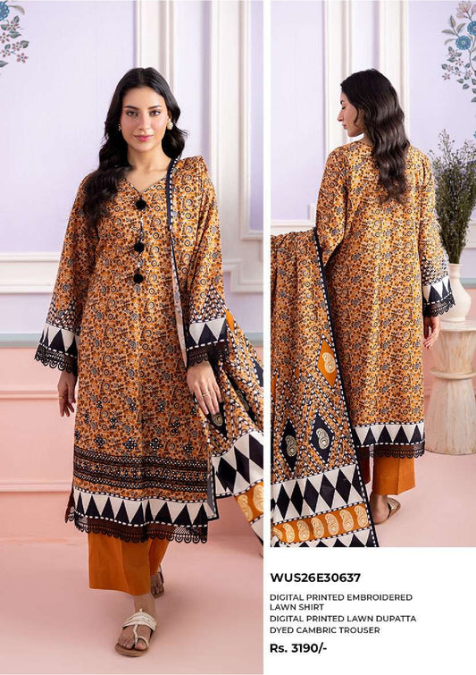 Zellbury | Unstitch 3 Pc Digital Embroidered Lawn Collection
