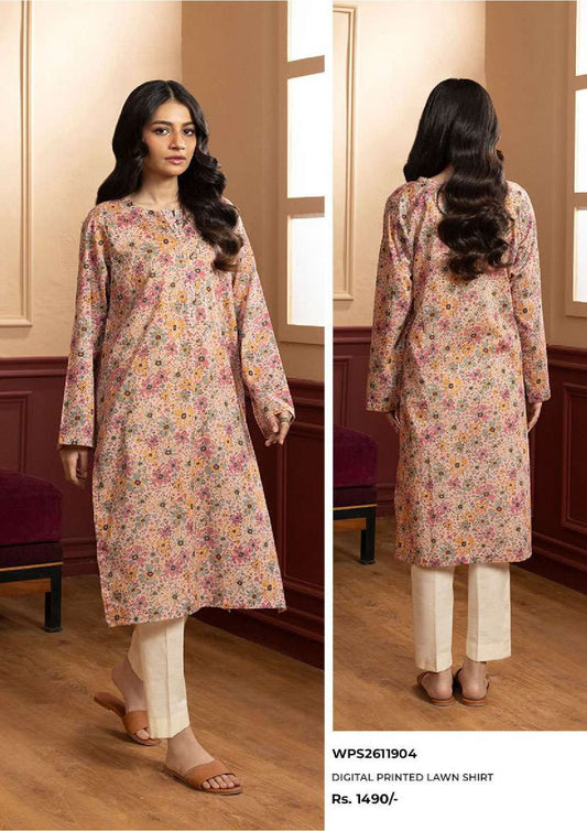 Zellbury | Stitch 1 Pc Printed Lawn Shirt