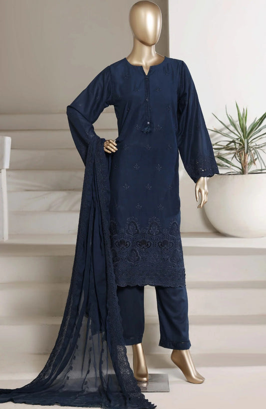 Sadabahar | Stitch 3 Pc Chikankari Laser 3D Work