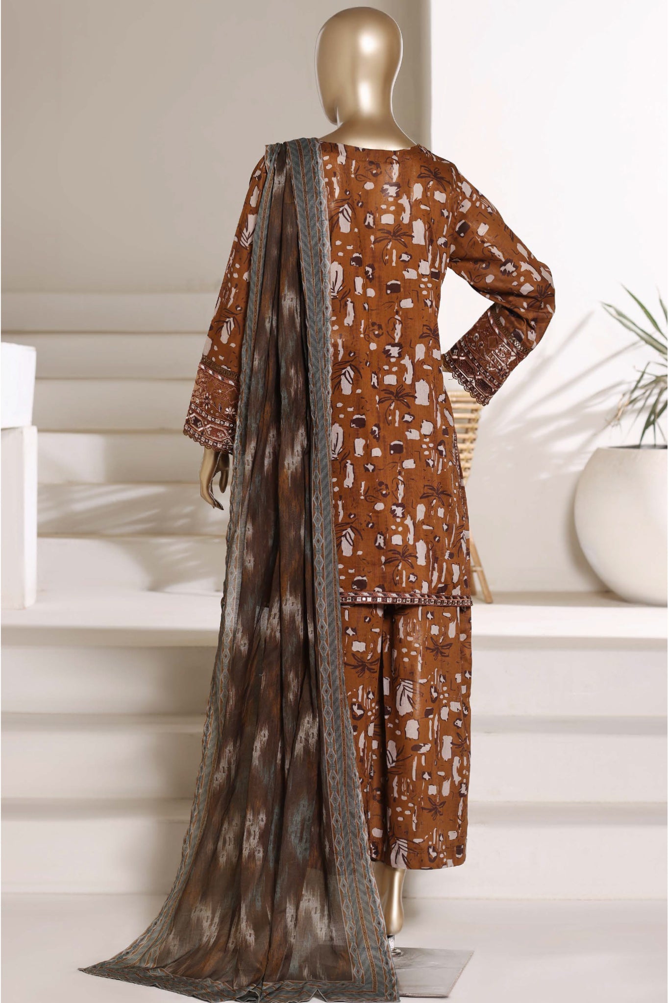 Malika by Sada Bahar | Stitch 3 Pc Embroidered Lawn with Shalwar Collection