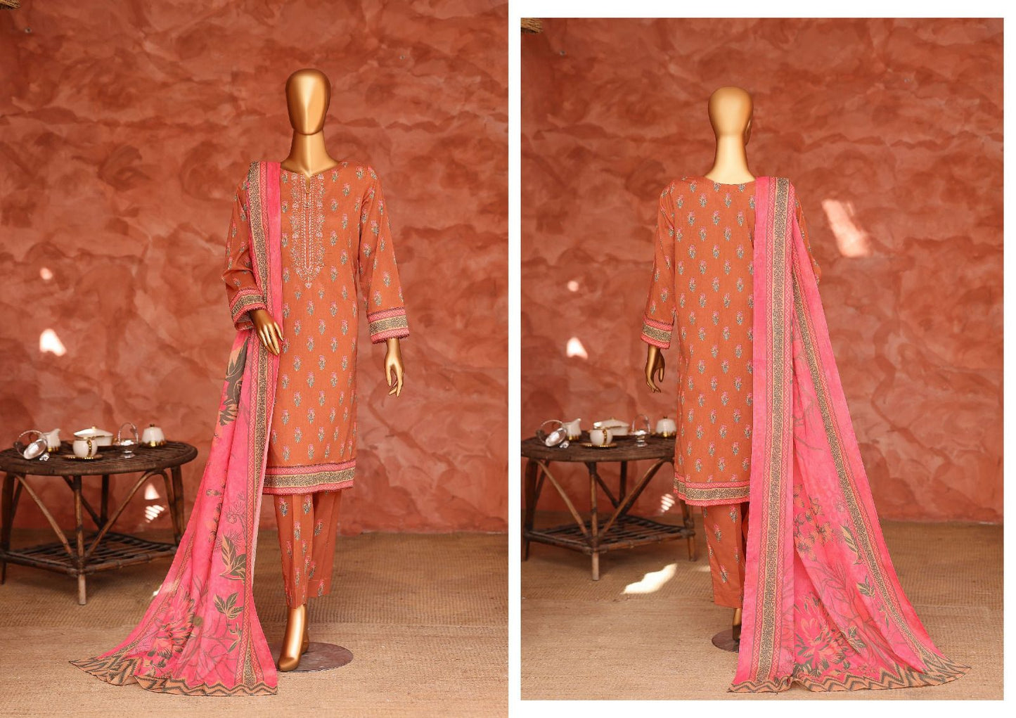 HZ Elegant | Unstitch 3 Pc Embroidered Lawn Collection