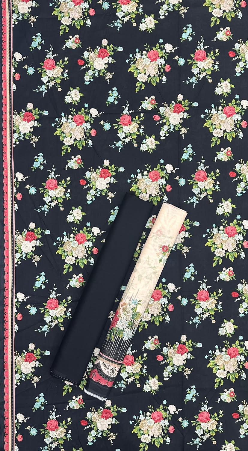 BIN SAEED Unstitched 3 Piece Printed Cotton Collection