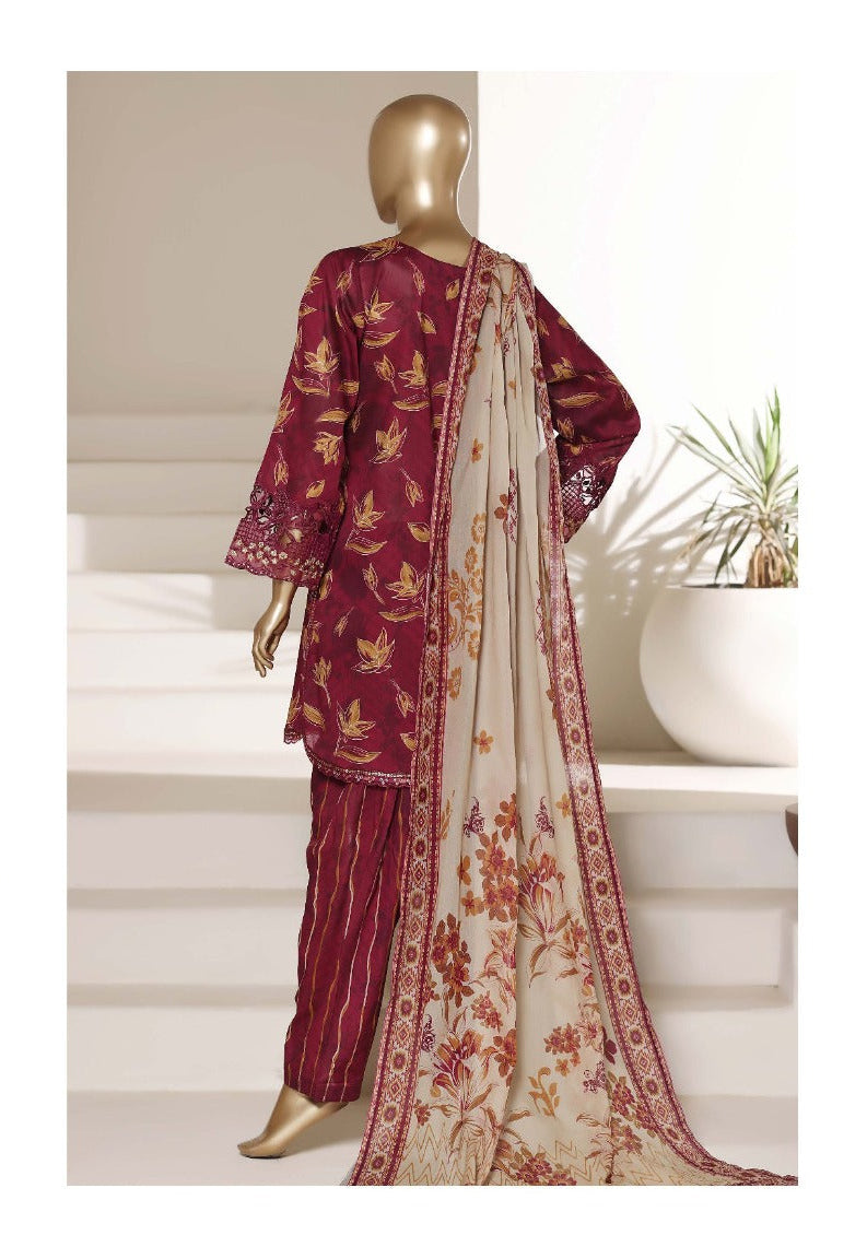 Malika by Sada Bahar | Stitch 3 Pc Embroidered Lawn with Shalwar Collection