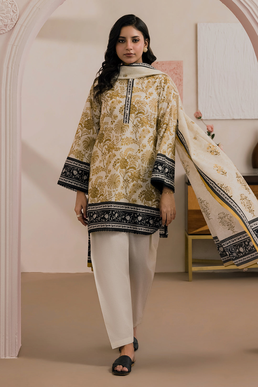 Zellbury | Unstitch 3 Pc Digital Printed Dobby Lawn Collection