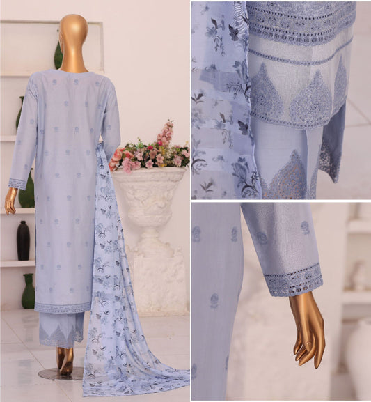 HZ By Floral Vibes Appliquekari | Unstitched 3Pc Embroidered Lawn Collection
